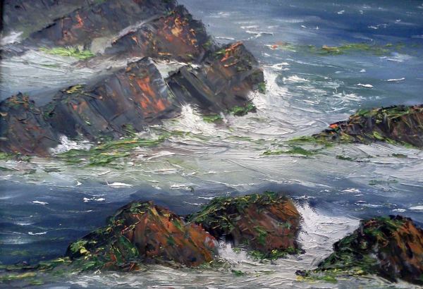 Sea and Rocks by artist Diarmid Doody